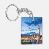 Rij van verlichte beelden in Padova Sleutelhanger (Voorkant Links)