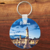 Rij van verlichte beelden in Padova Sleutelhanger (Voorkant)