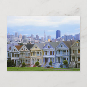 Rij van Victoriaans huizen Briefkaart