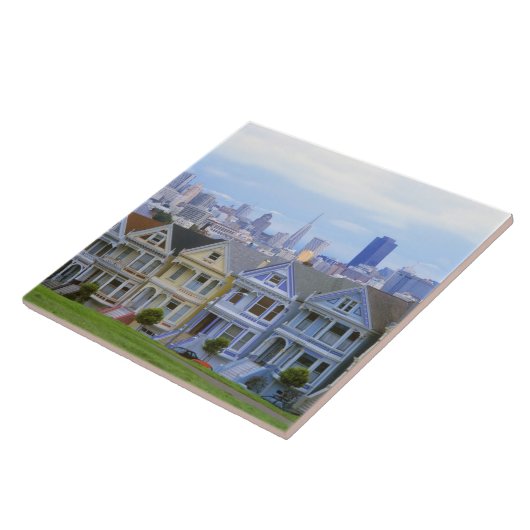 Rij van Victoriaans huizen Tegeltje (Zijkant)