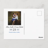 Rij van Waterverf Wilde bloem sparen de Datum Wedd Briefkaart (Achterkant)