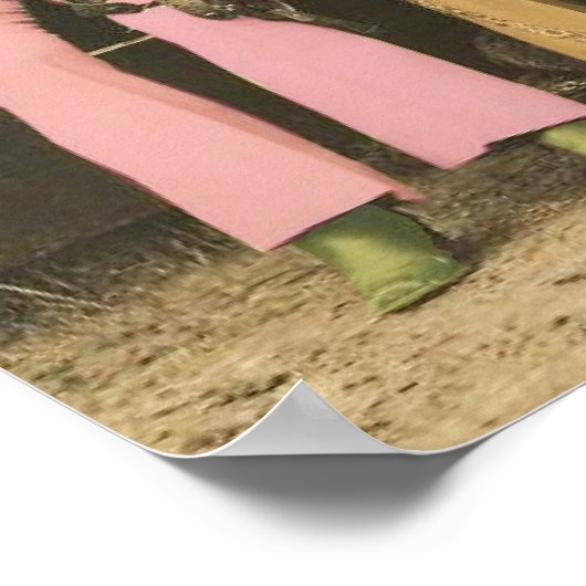 Rij van  Western poster van Cowgirl (Hoek)