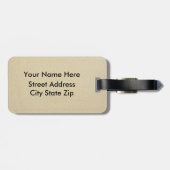 Rij van zeeschelpen bagagelabel (Achterkant horizontaal)