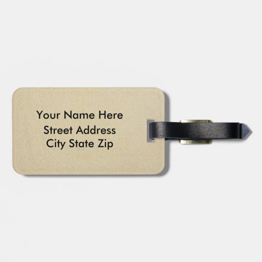 Rij van zeeschelpen bagagelabel (Achterkant horizontaal)