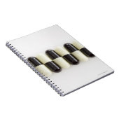 Rij van zwarte en witte pillen notitieboek (Rechterzijde)
