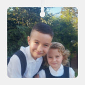 Rij Veilig Papa groene foto auto ornament (Voorkant)