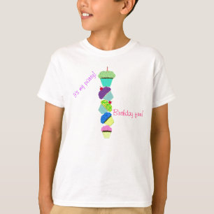 rij verjaardagscupcakes meisjes Shirt