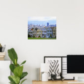 Rij Victoriaanse huizen Poster (Thuiskantoor)