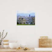 Rij Victoriaanse huizen Poster (Keuken)