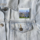Rij Victoriaanse huizen Vierkante Button 5,1 Cm (In situ)