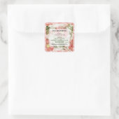 Rij Waterverf Botanisch Patroon Ingrediënt Etiket (Tas)