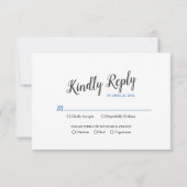 Rij Waterverf Wildbloemen Buwende RSVP-Kaart RSVP Kaartje (Achterkant)