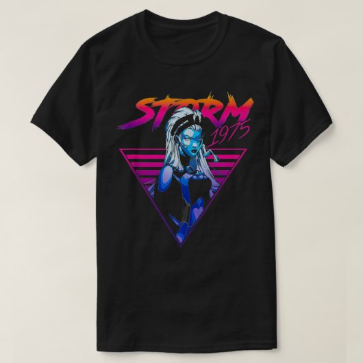 Rij X-Mannen Storm 80's Retro driehoekgradiënt Ta T-shirt (Design voorkant)