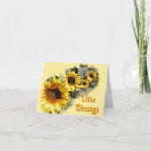 Rij Zonnebloemen Litha Zomerzonnewende Zegeningen Kaart (Voorkant)