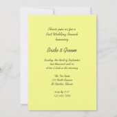 Rij zonnebloemen na de tuinbruiloft brunch kaart (Achterkant)