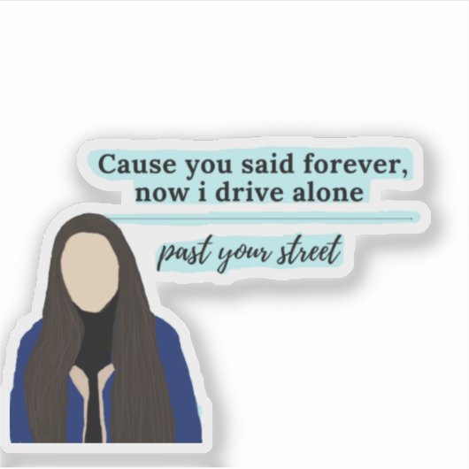 Rijbewijs door Olivia Rodrigo sticker (Voorkant)