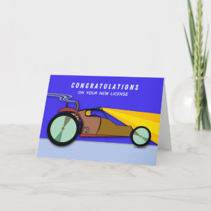 Rijbewijs Gefeliciteerd Dune Buggy 's Nachts  Kaart