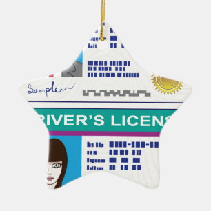 Rijbewijs Keramisch Ornament