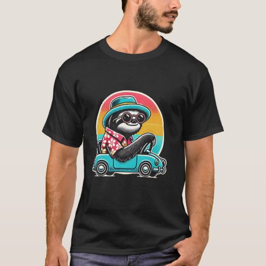Rijbewijs Luiaard autorijden T-shirt (Voorkant)