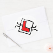 rijbewijs ronde sticker (Envelop)