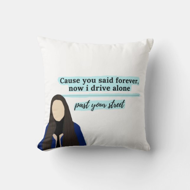 rijbewijs van olivia rodrigo pillow kussen (Voorkant)