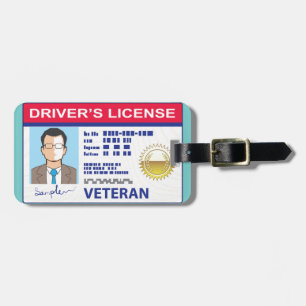 Rijbewijs voor veteranen bagagelabel