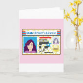 Rijbewijs Vrouw foto ID vector Kaart (Gele Bloem)