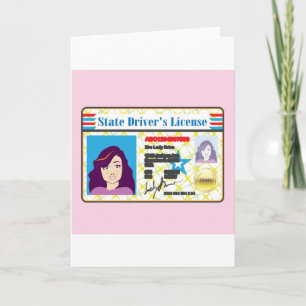 Rijbewijs Vrouw foto ID vector Kaart