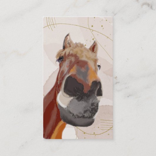 Rijcoach Engels Western Funny Horse Visitekaartje (Achterkant)