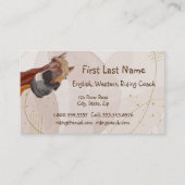 Rijcoach Engels Western Funny Horse Visitekaartje (Voorkant)