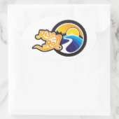 rijcyclus ovale sticker (Tas)