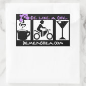 Rijd als een meisje Stickers (Tas)