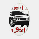 Rijd alsof je het gestolen hebt - Binnenlands Keramisch Ornament (Links)