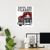 rijd de geconverteerde klassieke auto 2 poster (Thuiskantoor)