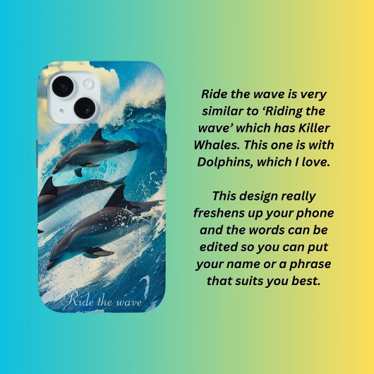 Rijd de golf mee iPhone 15 case