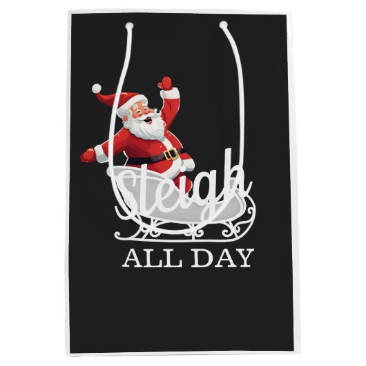 Rijd de hele dag rond in slee medium cadeauzakje (Voorkant)