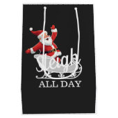Rijd de hele dag rond in slee medium cadeauzakje (Achterkant)