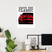 rijd de klassieke Chevrolet Camaro Poster (Thuiskantoor)