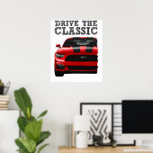 rijd de klassieke-ford mustang poster (Thuiskantoor)