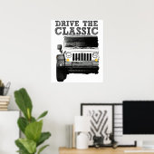 rijd de klassieke-jeep poster (Thuiskantoor)