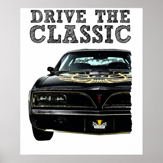 rijd de klassieke-pontiac firebird poster (Voorkant)