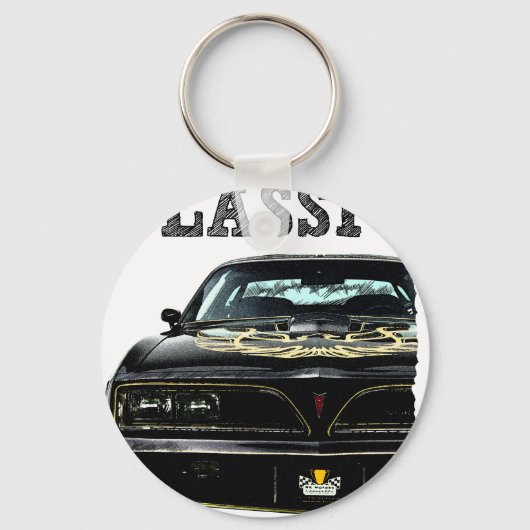 rijd de klassieke-pontiac firebird sleutelhanger (Voorkant)