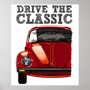 rijd de klassieke-vw kever poster