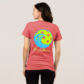 Rijd de pickleball golf met vrede Tri-Blend shirt (Achterkant volledig)