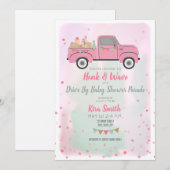 Rijd door Baby shower Parade Social Distancing Gir Kaart (Voorkant / Achterkant)