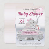 Rijd door Baby shower voor een meisje Kaart (Voorkant / Achterkant)