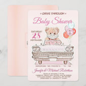 Rijd door Baby shower voor een meisje Kaart (Voorkant / Achterkant)