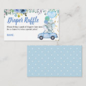 Rijd door Boy Baby shower Luier Raffle Ticket Informatiekaartje (Voorkant / Achterkant)
