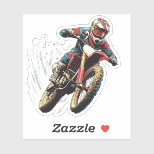 Rijd door het vuil: Motocross Power Sticker (Vel)
