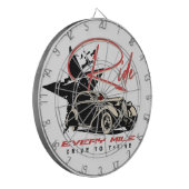 Rijd elke mijl dartbord (Voorkant Links)